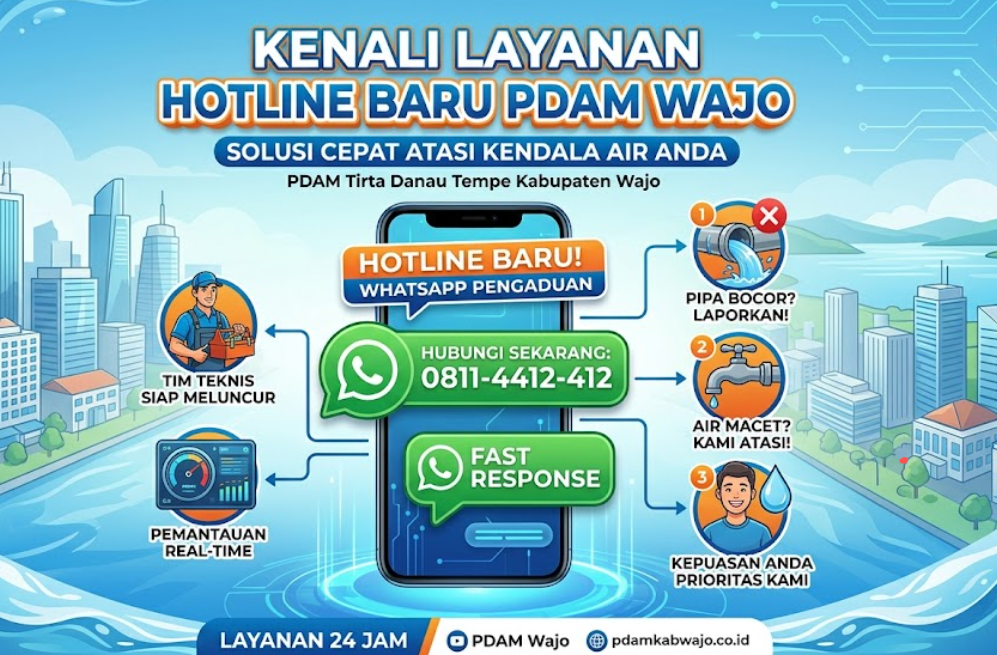 Info berita,PDAM Kabupaten Wajo, Layanan PDAM,Kegiatan PDAM,gangguan layanan pdam,Berita PDAM